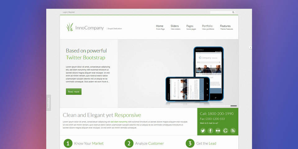 Our most popular Drupal theme is now available  for Wordpress too.